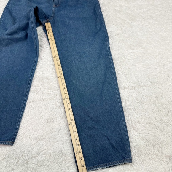 Madewell Baggy Straight Jeans in Dark Worn Indigo Wash high waisted relaxed fit - Picture 5 of 13